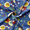 Printed Viscose KIBIRD Blue / Vintage Multicolored