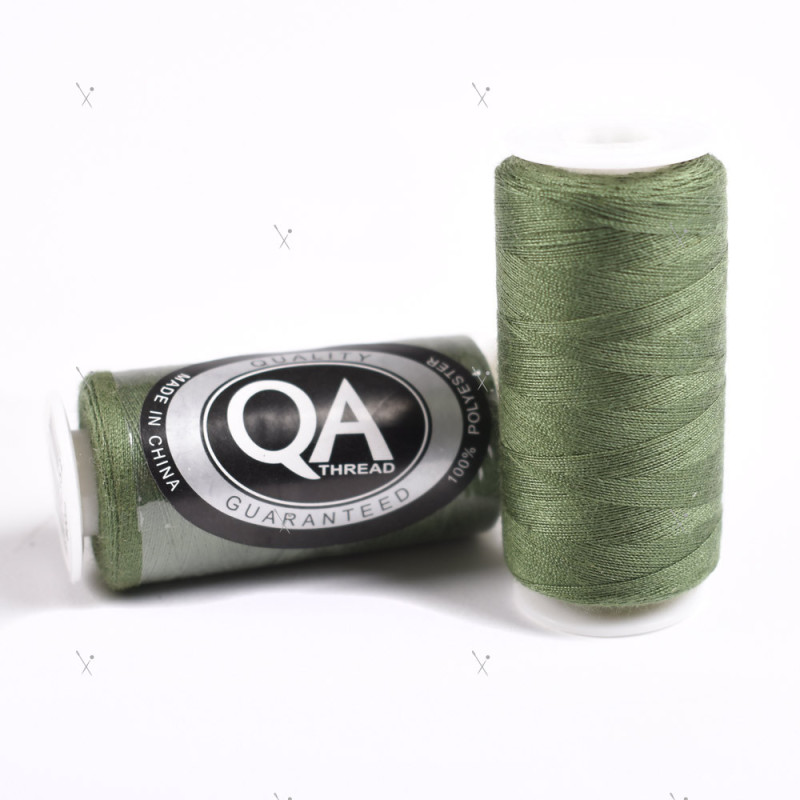 Fil A Coudre Q.A. 100% Polyester 40/2 Bobines 500M. - Vert Anglais