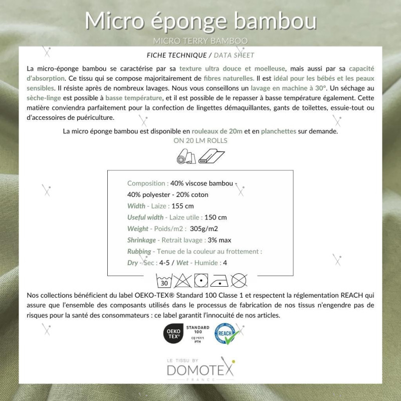 Micro Eponge Bambou Corail