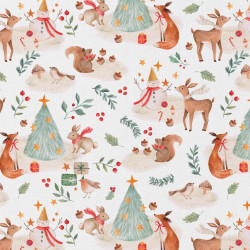 Printed Cotton KEMI White /...