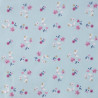 Coton Imprimé SINS Aqua / Rose