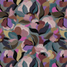 Viscose Imprimée ABIVA Pierre Bleue / M.Roses