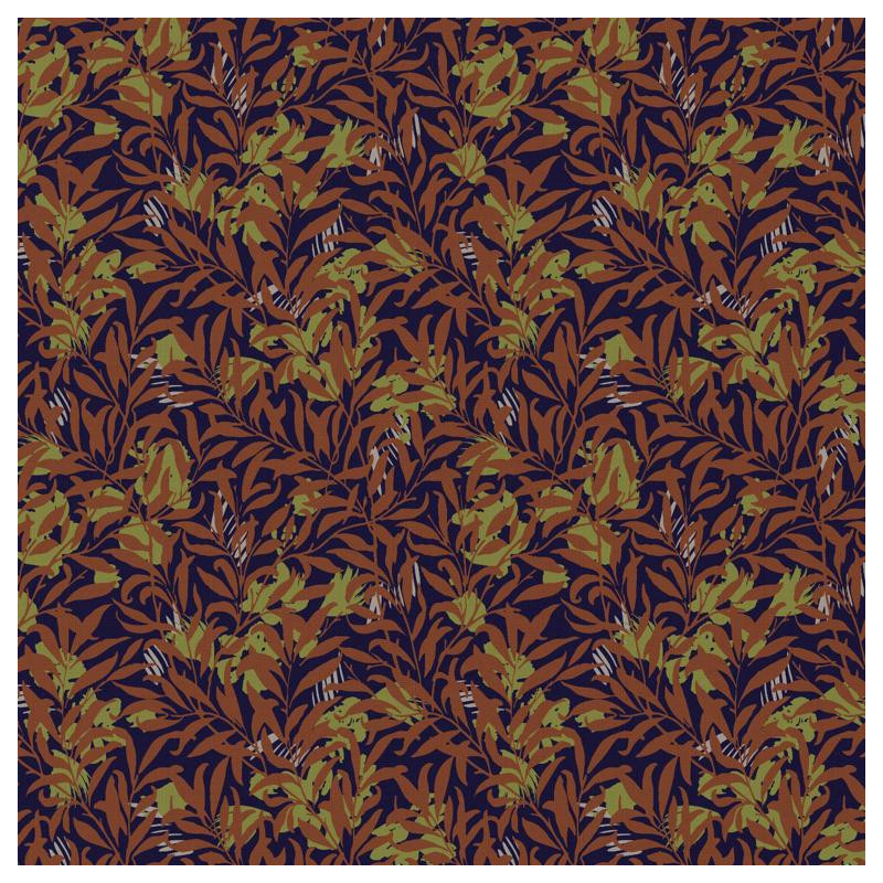 Viscose Imprimée SHAE Marine / Toffee