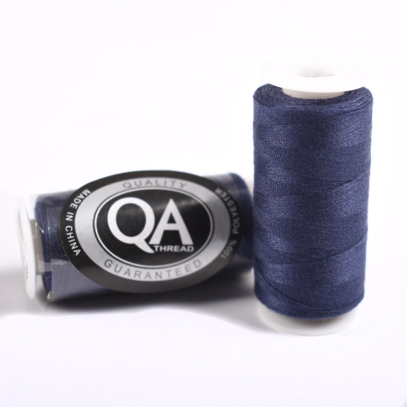 FIL A COUDRE Q.A. 100% POLYESTER 40/2 BOBINES 500 M. MARINE
