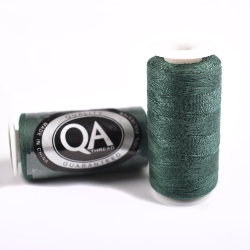 FIL A COUDRE Q.A. 100% POLYESTER 40/2 BOBINES 500 M. VERT SAPIN