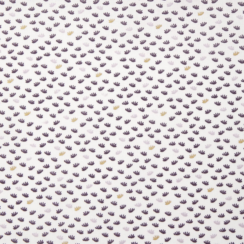 Coton Imprimé DEAR Violet / Cuivre