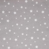 Coton Enduit Imprimé ZETOILE Gris / Blanc