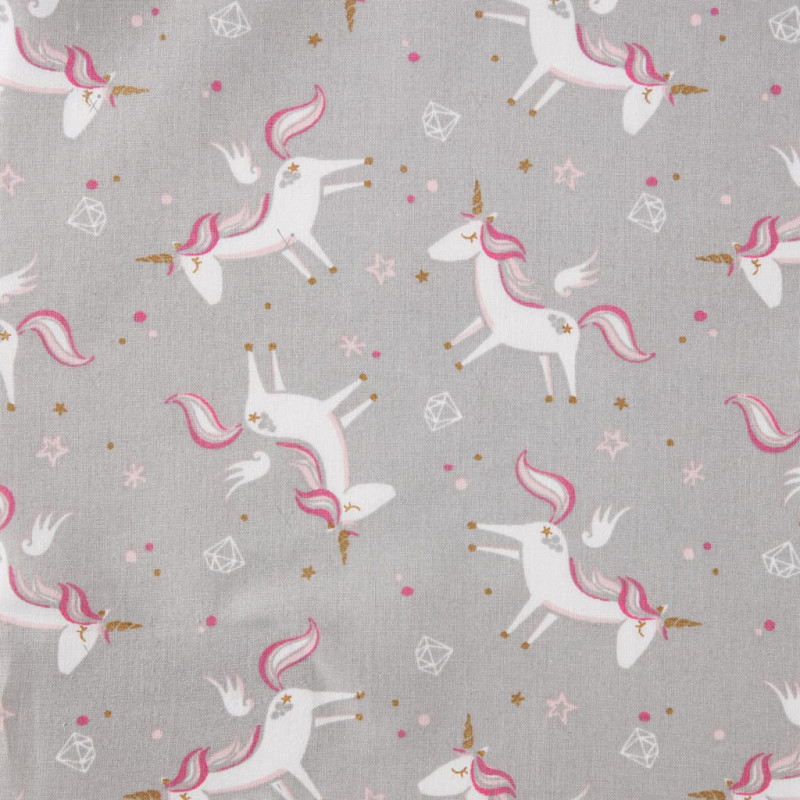 Jersey Imprimé LICORNE Gris Pâle / Gold22