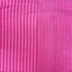 Double gaze Tissé Teint STRIPES Bonbon / Hibiscus