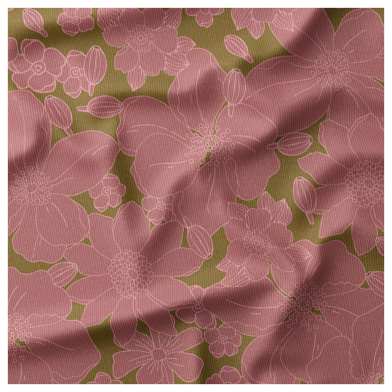 Velours 1000 Raies MICHELLE Havane / Rose