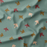 Velours 1000 Raies LONNY Bleu / Paprika