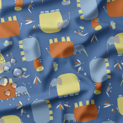 Imperméable Imprimé NUMI Bleu / Marron