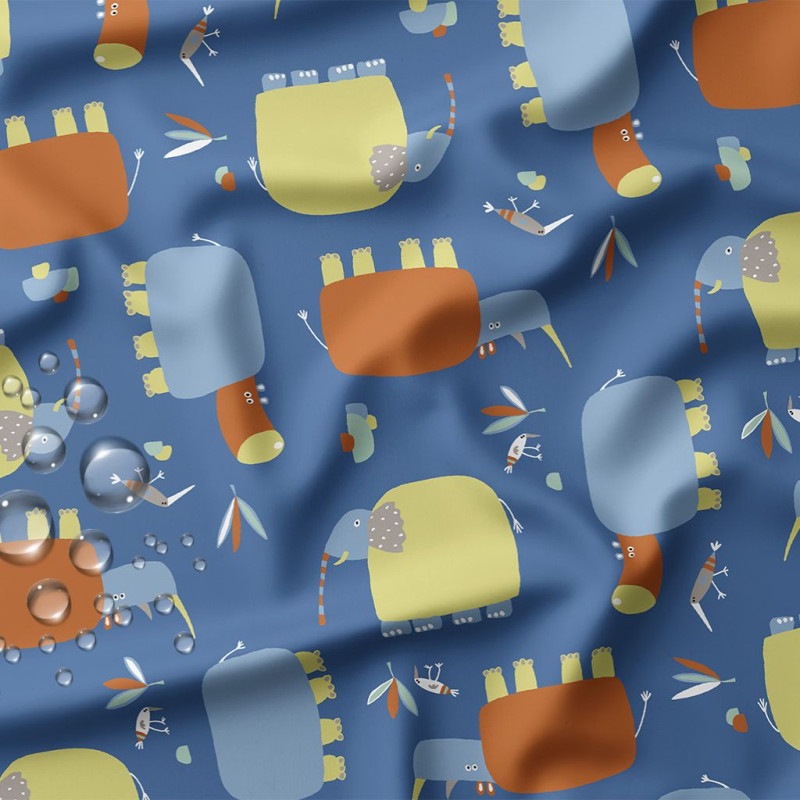 Imperméable Imprimé NUMI Bleu / Marron