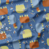 Imperméable Imprimé NUMI Bleu / Marron