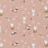Coton Imprimé FLOPIN Rose / Camel