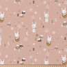Coton Imprimé FLOPIN Rose / Camel