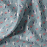 Coton Imprimé PLUMNI Bleu / Rose