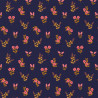 Bedruckte Baumwolle INSANO Blau / Rosa