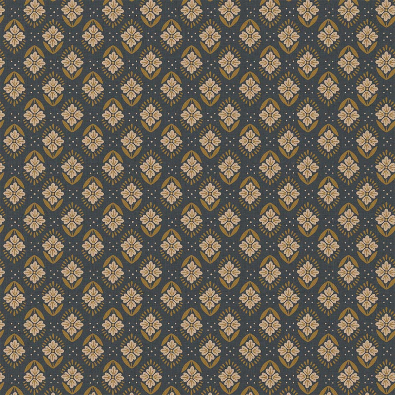 Coton Imprimé JAYCO Anthracite / Havane
