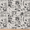 Coton Imprimé BOUNTY Ecru / Noir