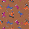 Printed Cotton GASTON Brown / Orange