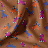 Coton Imprimé GASTON Marron / Orange