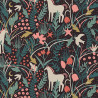 Coton Imprimé AZORA Noir / Corail