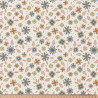 Coton imprimé ROZIA Ecru / Bleu
