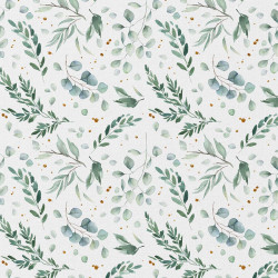 Coton imprimé ITO Blanc / Vert