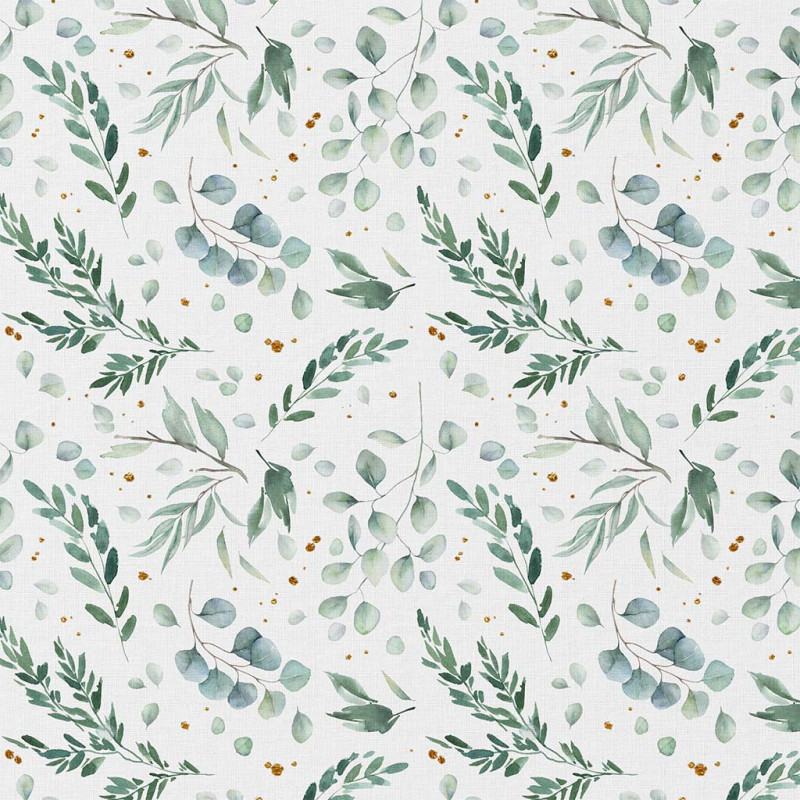 Coton imprimé ITO Blanc / Vert