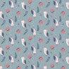 Coton Enduit PLUMNI Bleu / Rose