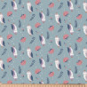 Coton Enduit PLUMNI Bleu / Rose
