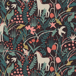 Coton Enduit AZORA Noir / Corail