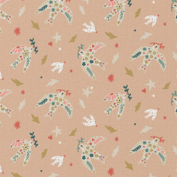 Coton Enduit CELESTE Rose / Corail