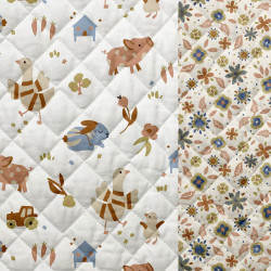 Quilted Cotton PICOTI White...