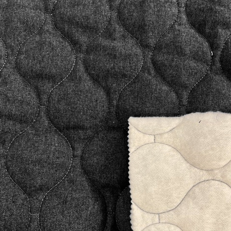 Chambray Matelassé Noir / Noir