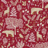 Coton Imprimé ROVALIA Rouge / Beige