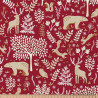 Coton Imprimé ROVALIA Rouge / Beige
