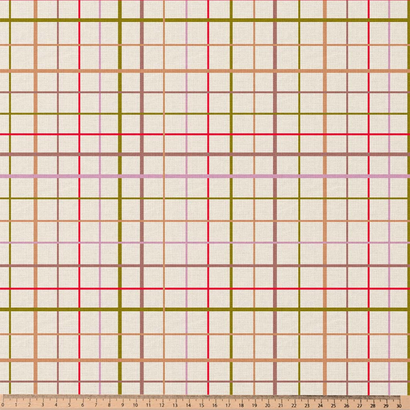 Coton Enduit TANGUY Ecru / Rouge