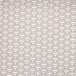 Coton Imprimé SAIJO Blanc / Gris