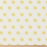 Coton imprimé SOLEIL Ecru / Jaune