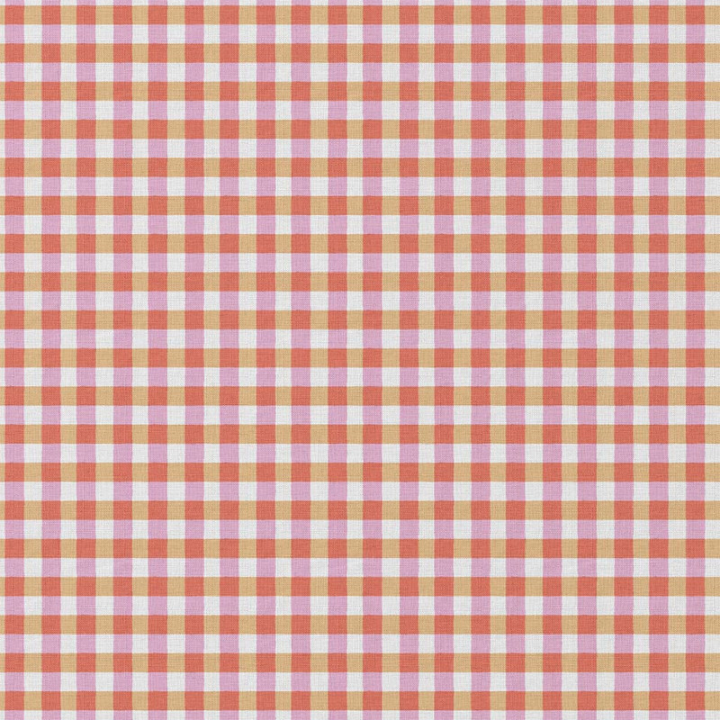 Coton Imprimé KAVIA Rouge / Rose