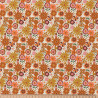 Coton Imprimé CHICOREE Orange / Jaune