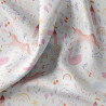 Coton imprimé ANAMIKA Blanc / Rose
