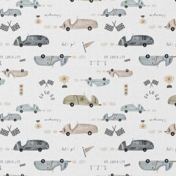 Printed Cotton GOGOGO White...