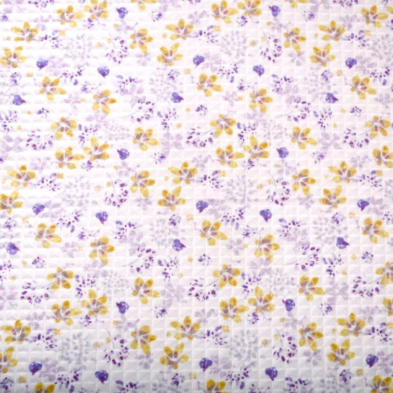 Nid d'Abeille Imprimé IMOGEN Blanc / Violet