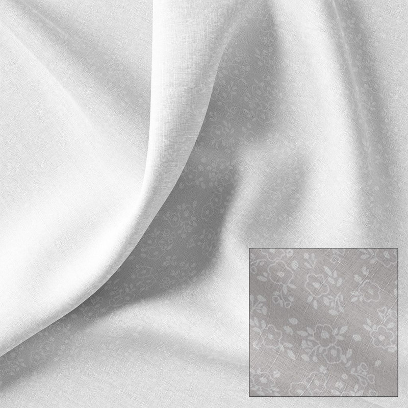 Coton Imprimé OBIA Blanc / Blanc