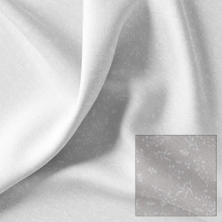 Coton Imprimé CIRCIUM Blanc / Blanc