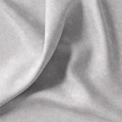 Coton Imprimé BRITNEY Gris Clair / Blanc