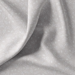 Coton Imprimé CIRCIUM Gris Clair / Blanc